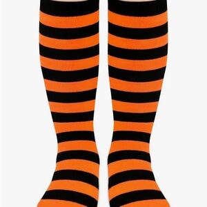 Striped Black and Orange baby socks